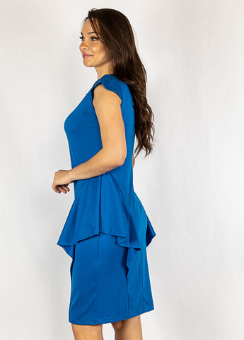 Синее кэжуал платье Time of Style однотонное