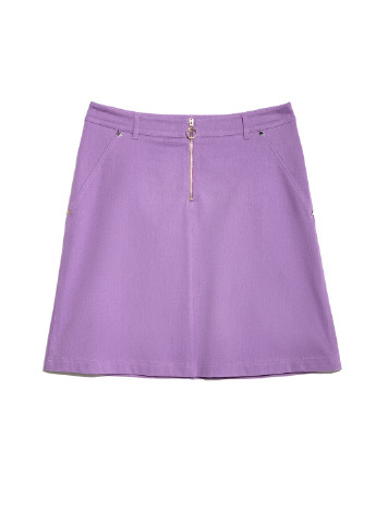 Фиолетовая кэжуал однотонная юбка Conte мини