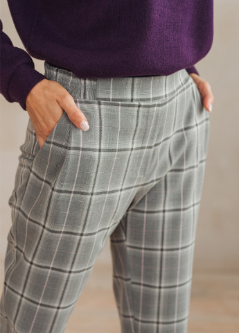 Серые кэжуал демисезонные зауженные брюки Azuri