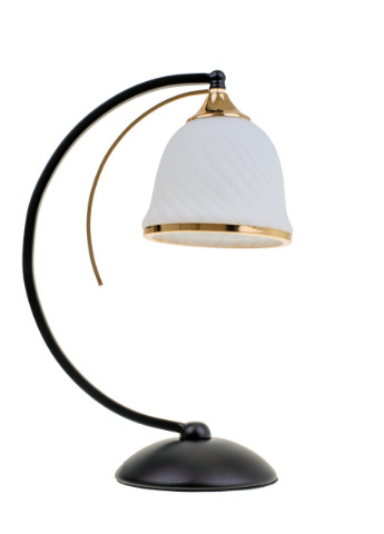 Настольная лампа декоративная черная с белым LK-710T/1 E27 BK+FG Brille (253881591)
