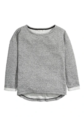 H&M свитшот темно-серый кэжуал