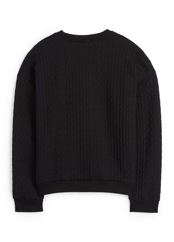 Черный свитшот C&A однотонный без декора (362192974)