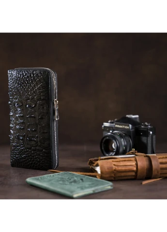 Мужской кожаный кошелек 20,5х11 см Crocodile leather (229458596)