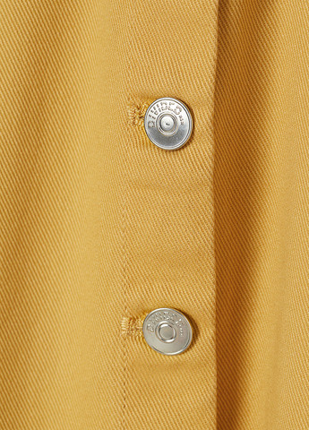 Желтая кэжуал однотонная юбка H&M а-силуэта (трапеция)