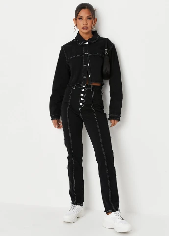 Черная демисезонная куртка Missguided