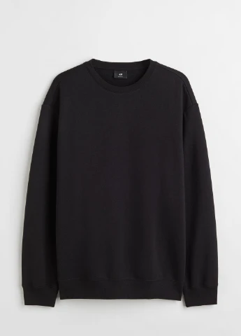 Чорний світшот фліс,чорний, H&M (255170685)