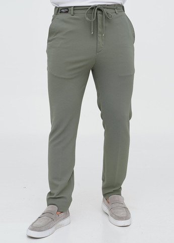 Оливковий демісезонний костюм (піджак, штани) брючний Trend Collection