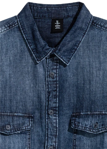 Темно-синяя рубашка H&M