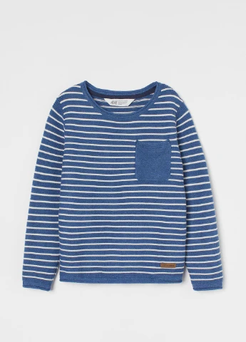 Синій джемпер демісезон,синій-білий в смужку, H&M