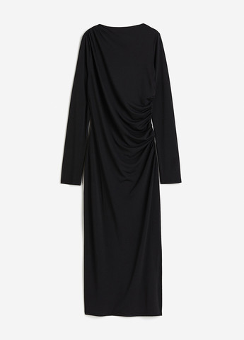 Чорна ділова, кежуал сукня H&M однотонна