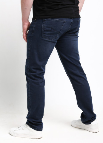 Темно-синие демисезонные слим джинсы мужские темно-синие слим стрейч Slim Zanotti