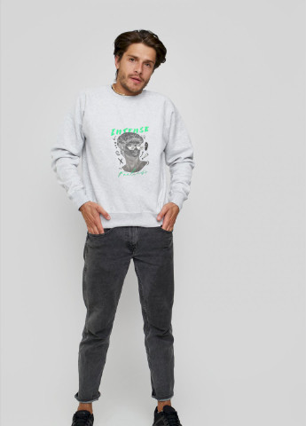 Серый свитшот мужской YAPPI рисунок (250563833)