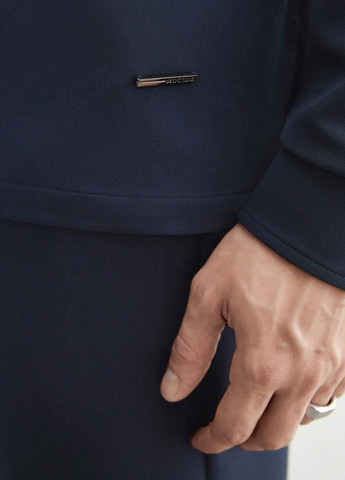 Темно-синій демісезонний костюм (сорочка, штани) брючний SHEIN