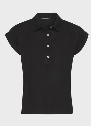 Черная кэжуал рубашка однотонная Mexx