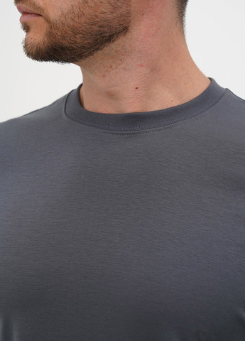 Темно-серый демисезонный кэжуал лонгслив Trend Collection однотонный