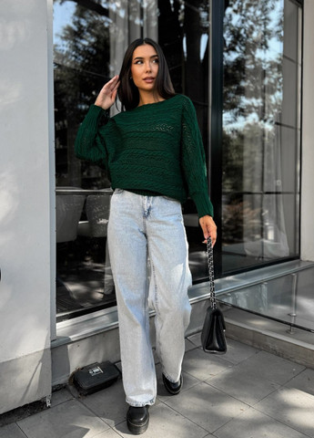 Темно-зеленый демисезонный джемпер джемпер No Brand