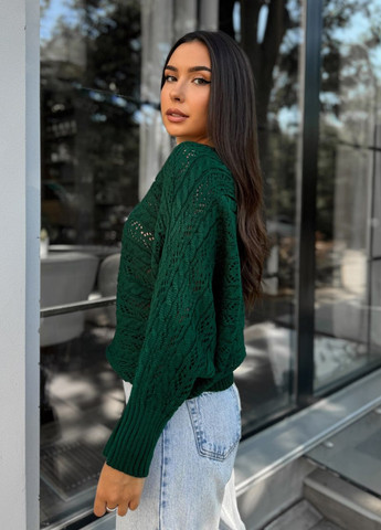 Темно-зеленый демисезонный джемпер джемпер No Brand