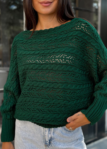 Темно-зеленый демисезонный джемпер джемпер No Brand