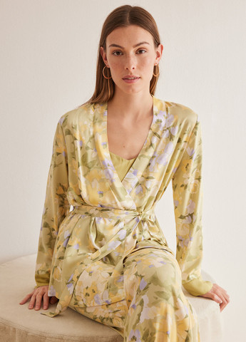 Салатовая всесезон пижама (рубашка, топ, брюки) рубашка + топ + брюки Women'secret