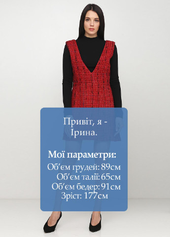 Червона кежуал плаття а-силует Kristina Mamedova з абстрактним візерунком