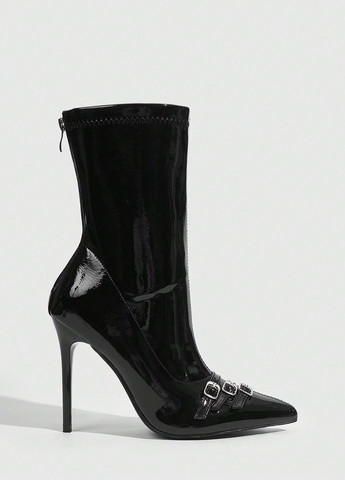 Черные летняя ботильоны SHEIN