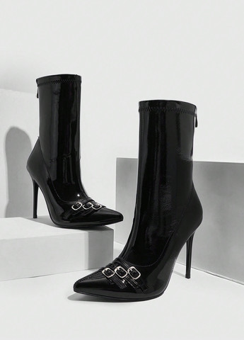 Черные летняя ботильоны SHEIN