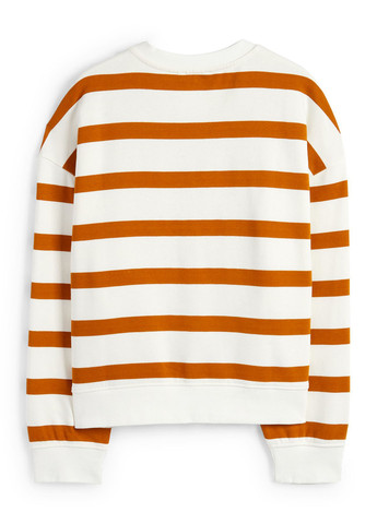 Молочный свитшот C&A полоска пуговицы (362193443)