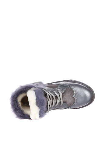 Зимние ботинки броги Aquamarin с мехом, с пряжкой