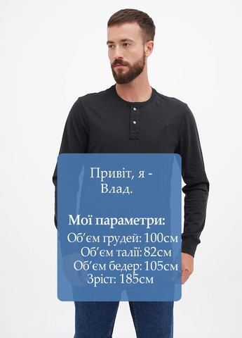 Черный демисезонный кэжуал лонгслив J.Crew однотонный