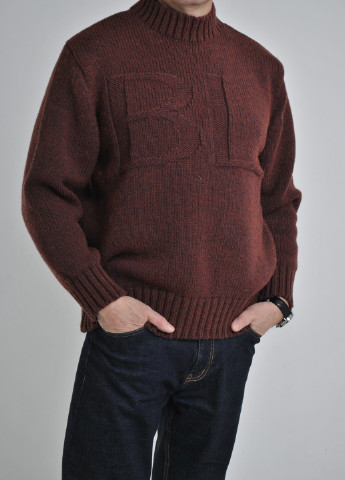 Темно-красный зимний свитер с буквами Berta Lucci