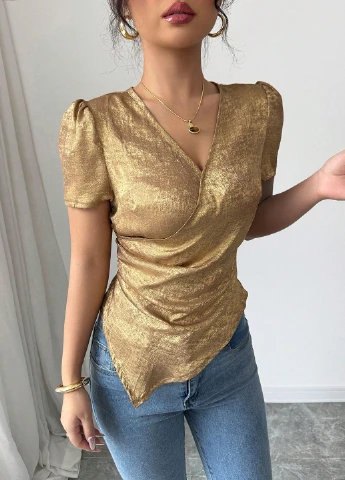 Золотиста блуза SHEIN