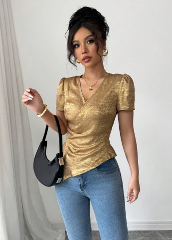 Золотиста блуза SHEIN