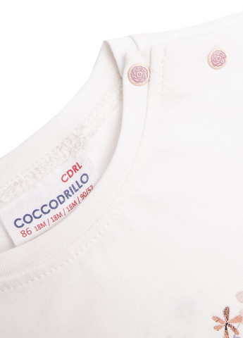 Молочна літня футболка Coccodrillo