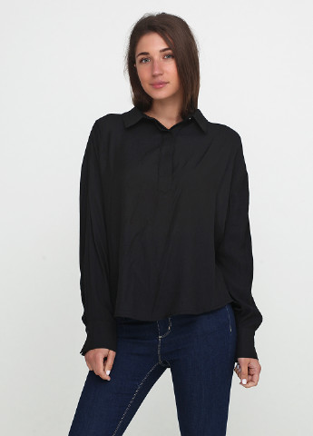 Черная демисезонная блуза Stella Milani