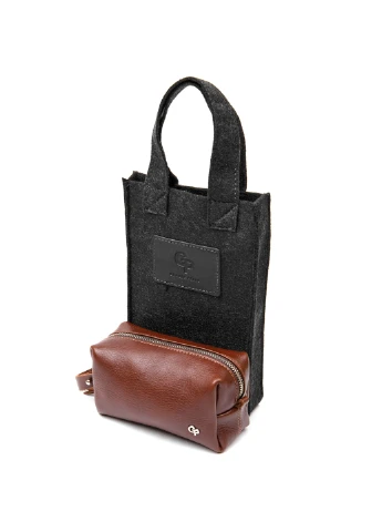 Чоловіча шкіряна косметичка 15х10х7 см Grande Pelle (250097062)