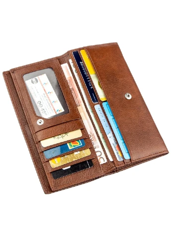 Жіночий шкіряний гаманець-візитниця 10х18,5 см st leather (252131472)