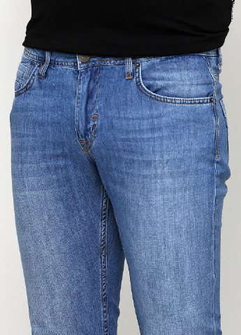 Голубые демисезонные зауженные джинсы Madoc Jeans