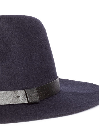 Шляпа H&M однотонная тёмно-синяя кэжуал