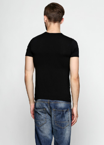 Черная демисезонная футболка с коротким рукавом Taddyo