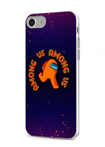 Чохол силіконовий Apple Iphone 7 Амонг Ас Помаранчевий (Among Us Orange) (17361-2408) MobiPrint (219558982)