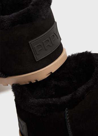 Черные сабо PRPY на среднем каблуке с вышивкой, с логотипом