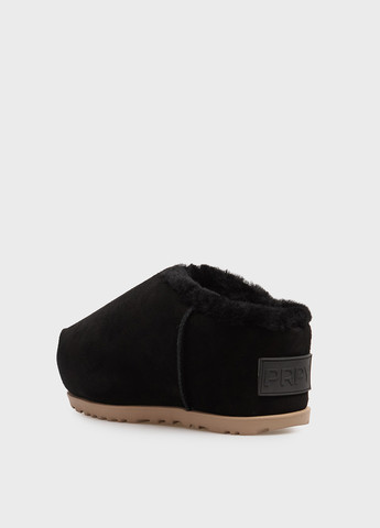 Черные сабо PRPY на среднем каблуке с вышивкой, с логотипом