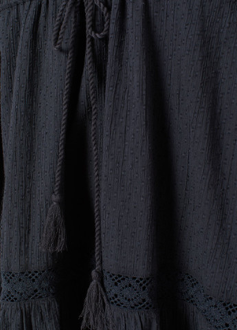 Темно-серое кэжуал платье с кружевом H&M однотонное