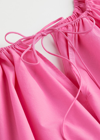 Малиновое кэжуал платье а-силуэт H&M однотонное