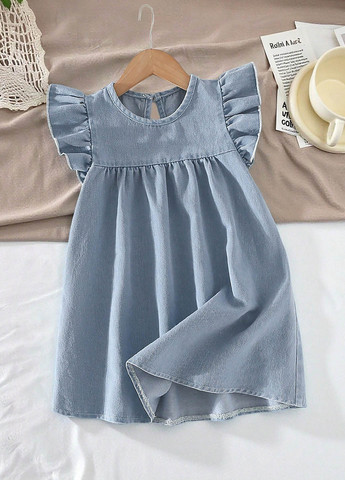 Сіро-голуба сукня SHEIN (366268666)