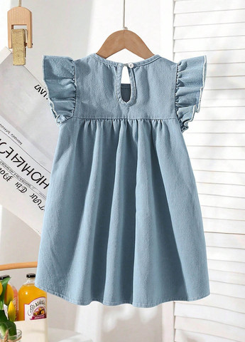 Сіро-голуба сукня SHEIN (366268666)