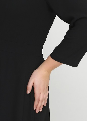 Черное кэжуал платье клеш Talbots однотонное