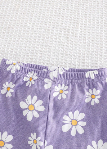 Світло-фіолетовий літній костюм (футболка, штани) SHEIN