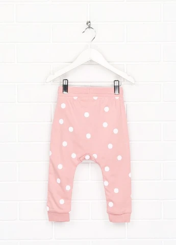 Розовые кэжуал демисезонные брюки H&M