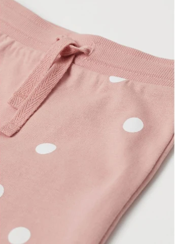 Розовые кэжуал демисезонные брюки H&M